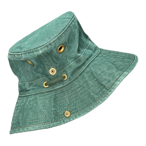 Tilley Wanderer Hat Green Canvas Bucket Hat / Boonie Hat Size 7 1/8 Tilley Hat - Picture 9 of 13
